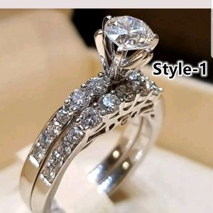 New Top quality silver Plated white sapphire ring